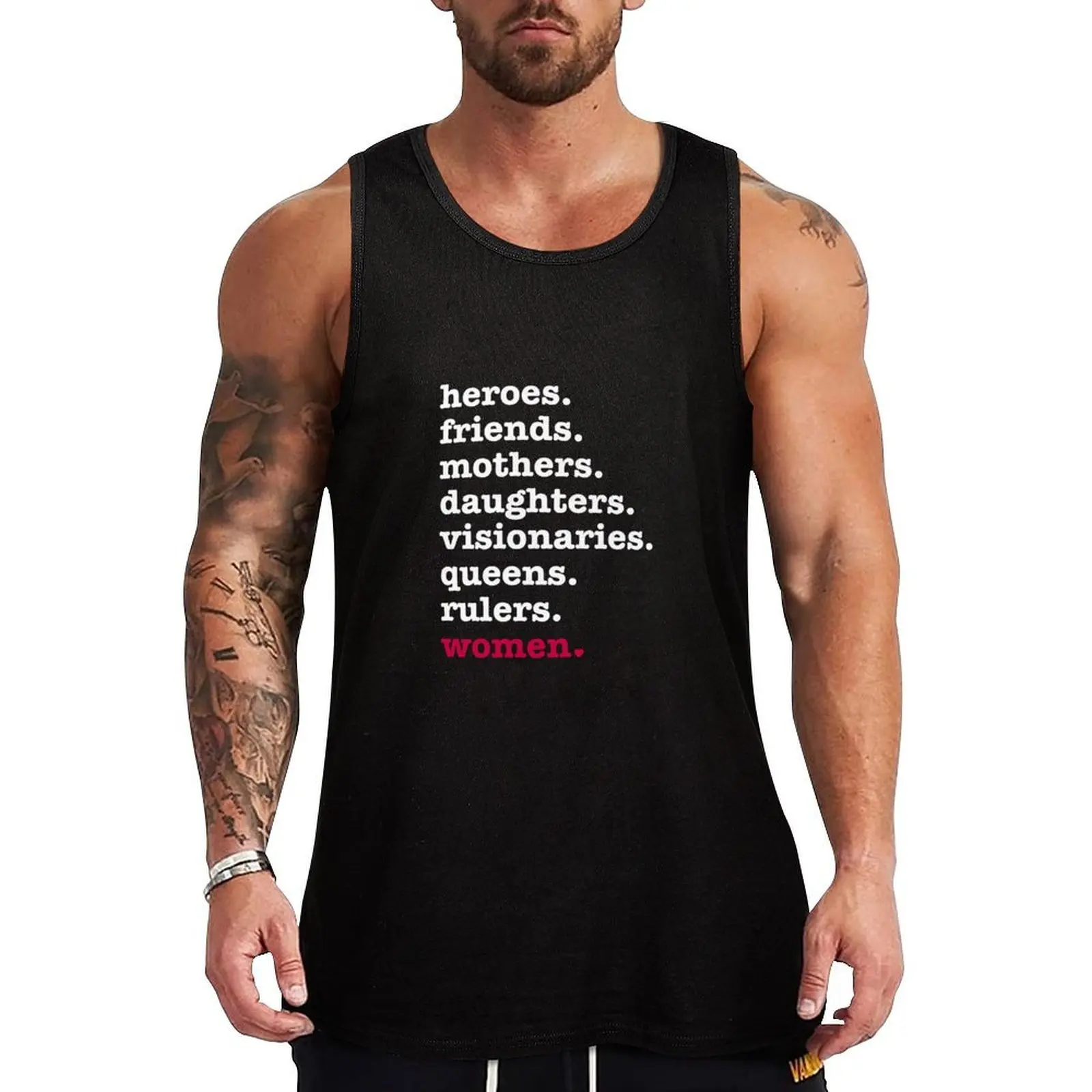 héros, amis, mères, filles, visionnaires, reines, souverains, femmes Tank Top Utility Work Tank Top Durable Casual Sleeveless