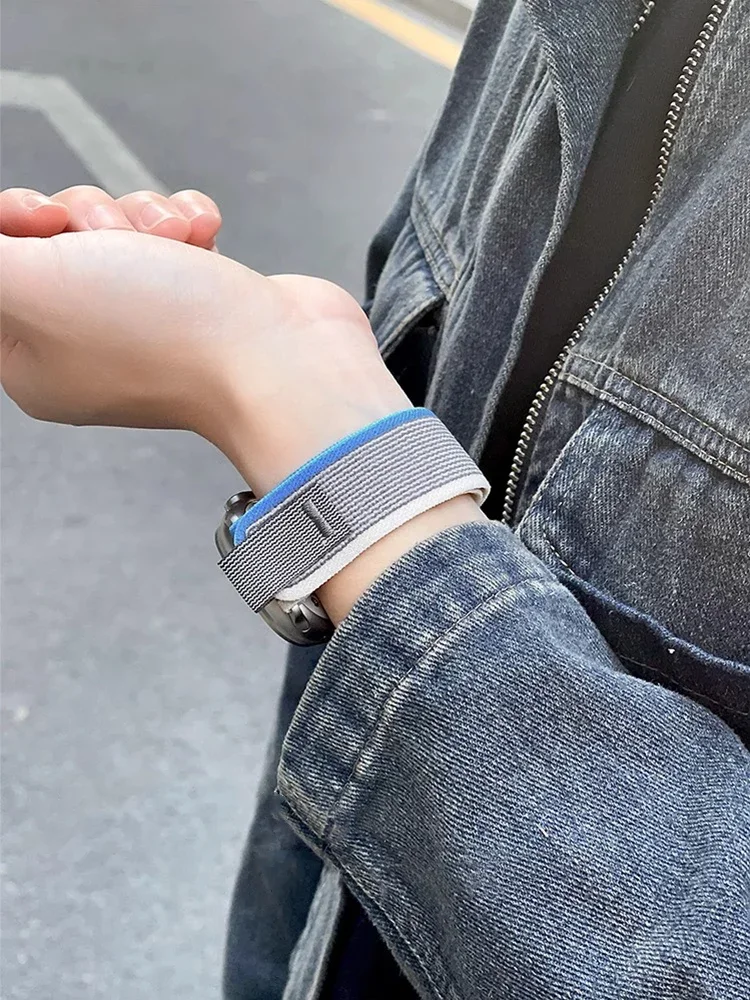 حزام حلقة درب لساعة أبل الترا 3 2 الفرقة 49 مللي متر 44 مللي متر 45 مللي متر 40 مللي متر 41 مللي متر 46 مللي متر 42 مللي متر Correa سوار iWatch سلسلة 11 10 SE 9 8 7