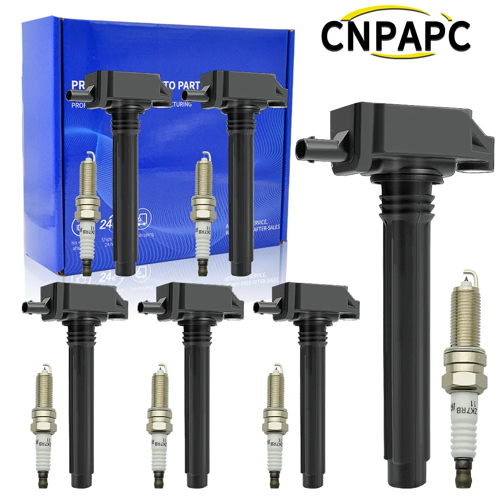 

Pack of 6 Ignition Coil UF648 & 6 Iridium Spark Plug For Dodge Charger Challenger Chrysler 200 300 Jeep Wrangler Ram 1500 3.6L