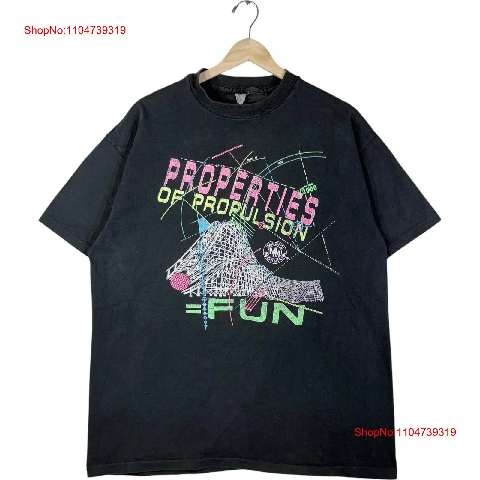 

Винтажная футболка Properties Of Propulsion XL, черная мужская винтажная стираная модная футболка 90-х годов, мягкая дизайнерская одежда с рисунком, уличная одежда