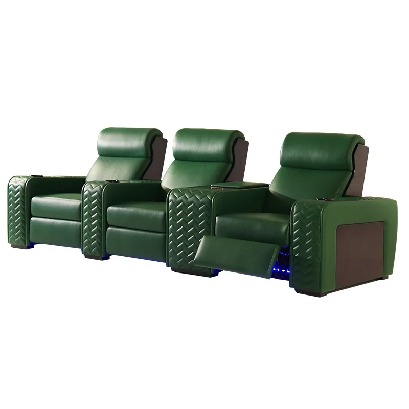 مقعد وظيفة قاعة الأفلام والتلفزيون الفاخر الخفيف، كرسي غرفة صوتي ومرئي، أريكة مسرح منزلي للتدليك الكهربائي