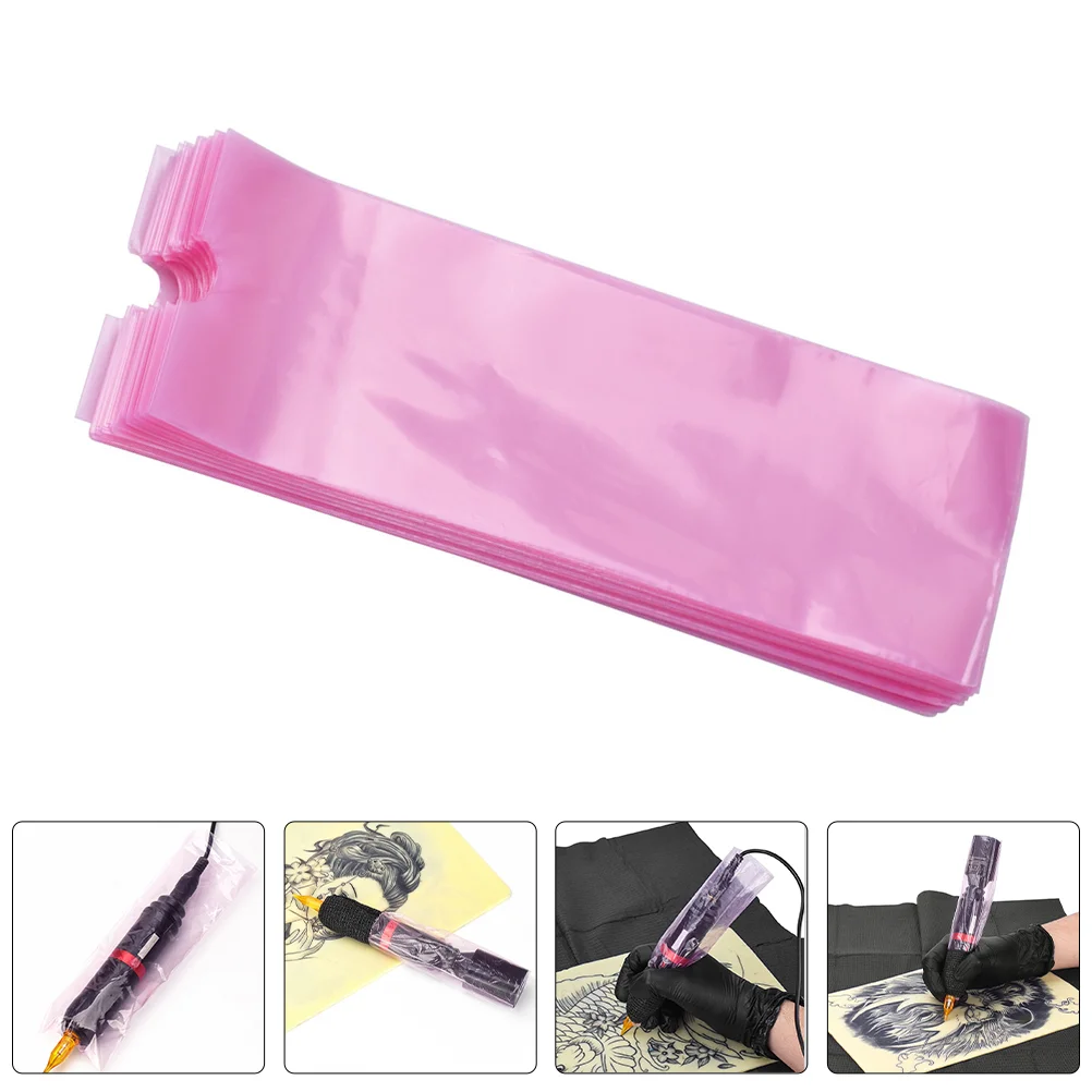 

200 Pcs Pen Type Hook Bag Tattoo Cord Covers Dust Jacket Food Wrapping Plastic Pvc for Clip