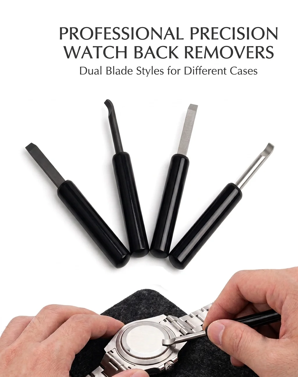 Watch Back Case Opener Knife Clock Battery Change Press Remover Pry Knife Tool Aluminum Handle Professional Watchmaker Tools