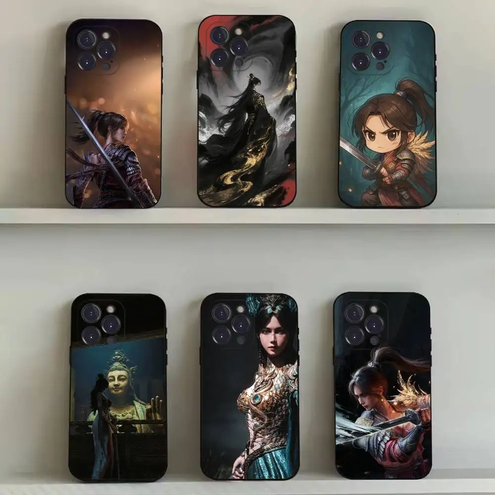 

Wuchang Fallen Feathers Phone Case For iPhone 16,15,14,13,12,11,Pro,Max,Plus,X,XS,SE4,E,Mini,Soft Black Case