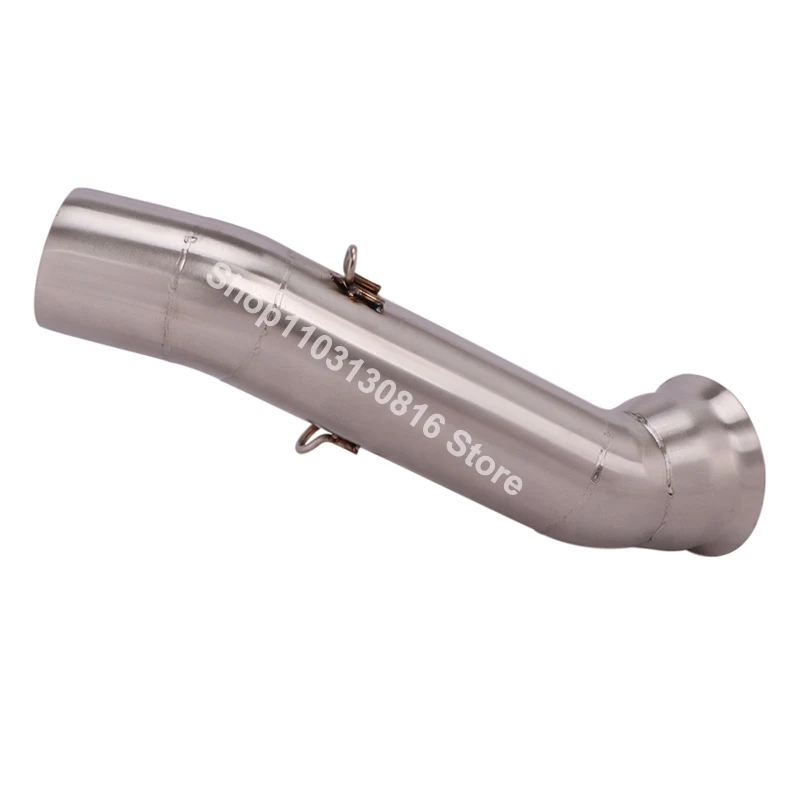 الانزلاق على ل دوكاتي Hypermotard 821 2013 - 2018 دراجة نارية العادم الهروب اتصال الفولاذ الأوسط وصلة الأنابيب 51 مللي متر الخمار #5