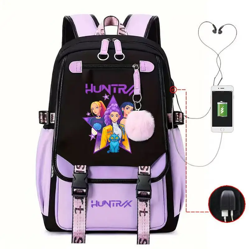 

Anime KPop style Demon Hunter Backpack Cartoon Schoolbag Suitable for Both Girls and Boys Designed Specifically for Teenagers