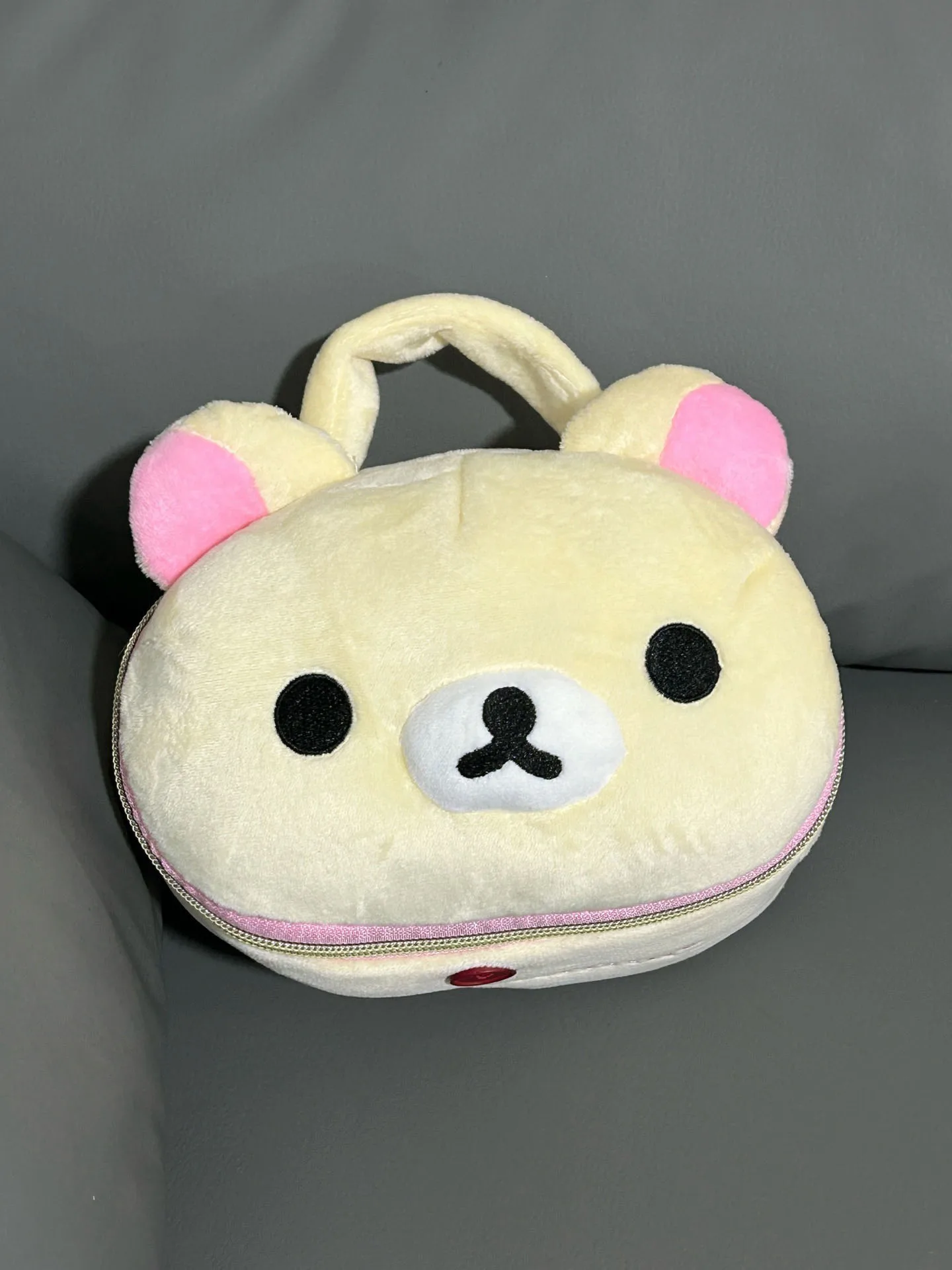 Rilakkuma Korilakkuma Bear Big Face Plush Cosmetic Bags Cases Makeup Bag Storage Handbag Organizer Box Pouch For Women Girls