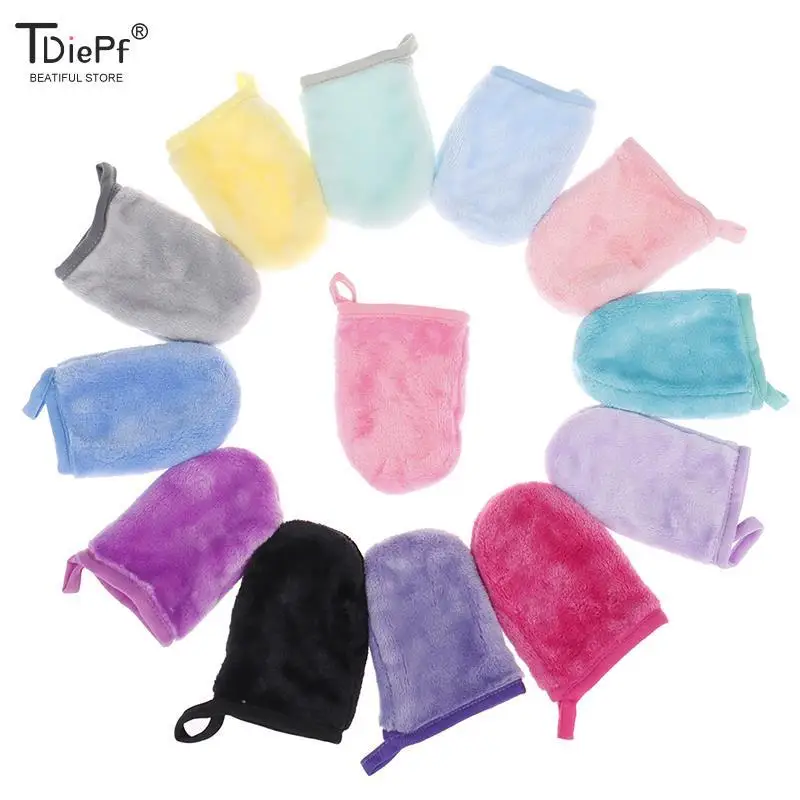 1PCS Reusable Makeup Remover Glove Soft Microfiber Face Deep Cleaning Pads Makeup Removal Products Cleansing and Beauty Towel