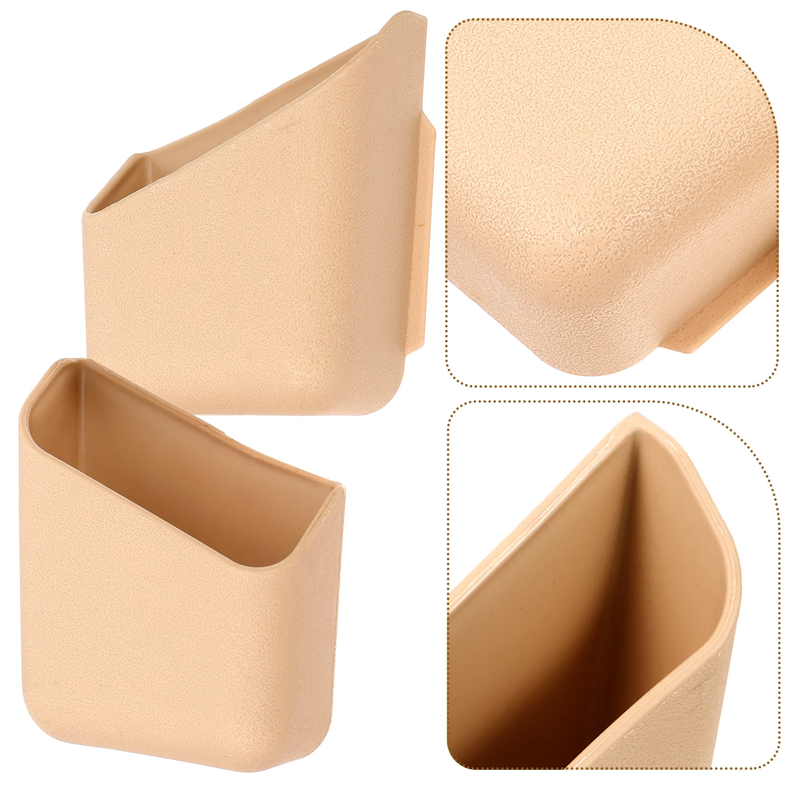 

2 Pcs Bracket Car Storage Box Card Case Holder Plastic Organiser Adhesive Organizer