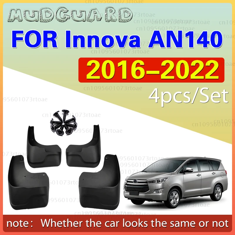 

For Toyota Innova AN140 2016-2022 2017 2018 2019 2020 2021 Fender Mudguard Mud Flaps Guard Splash Flap Mudguards Car Accessories
