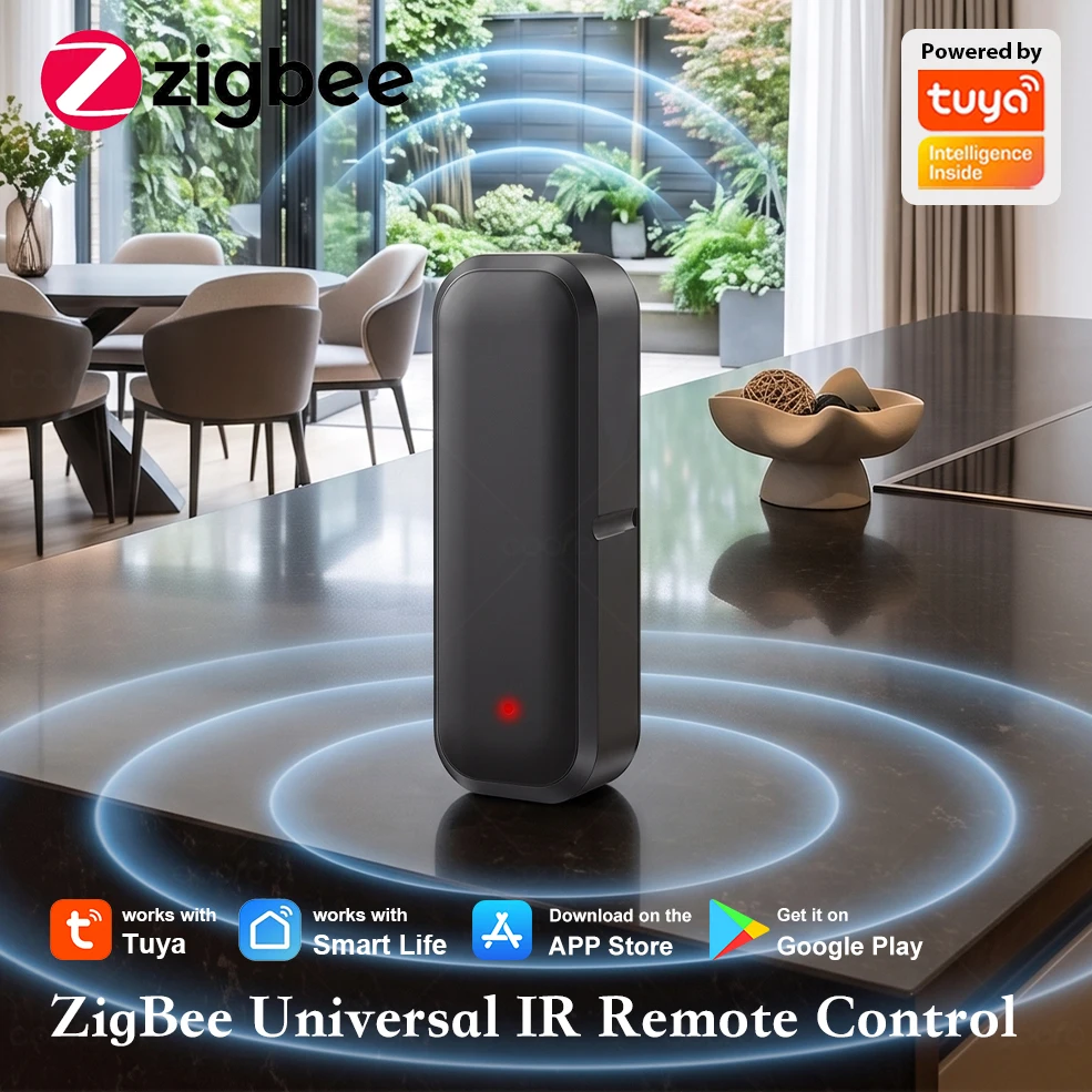 Tuya Zigbee 38KHz IR Remote Control Temperature Humidify Sensor Smart Wireless Universal for TV DVD AC for Alexa Google Home