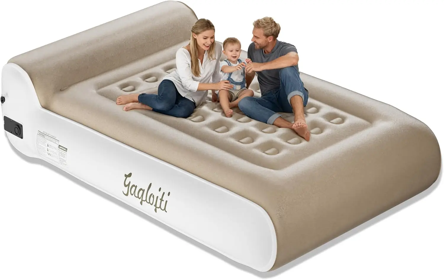 

Надувной матрас королевы 16 футов со встроенным насосом, портативная надувная гостевая кровать, высокоскоростной насос, сумка для переноски, хаки