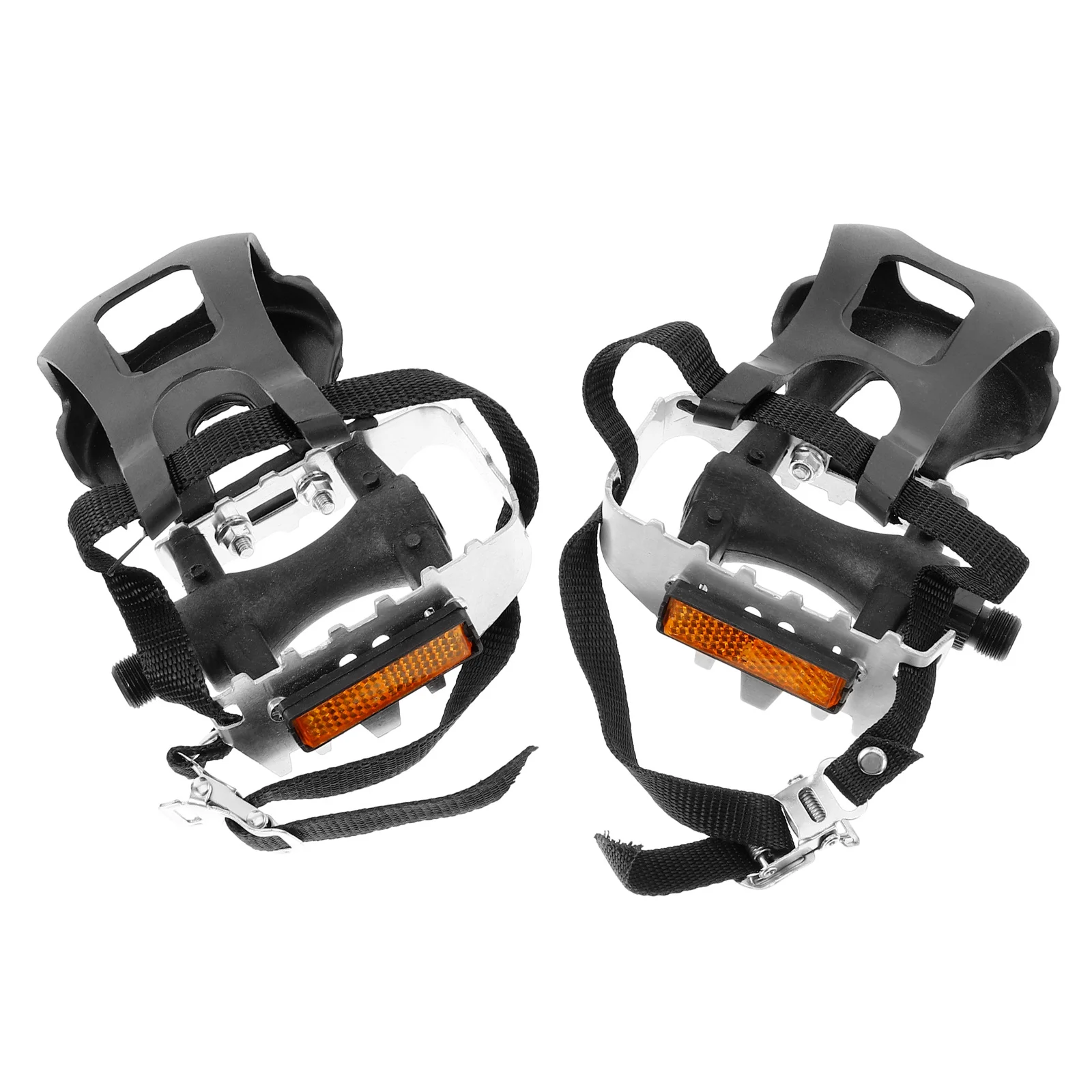 

1Pair Antislip Bicycle Pedals Toe Cages Durable Quick Installation for Road Mountain Stationary Exercise Bikes