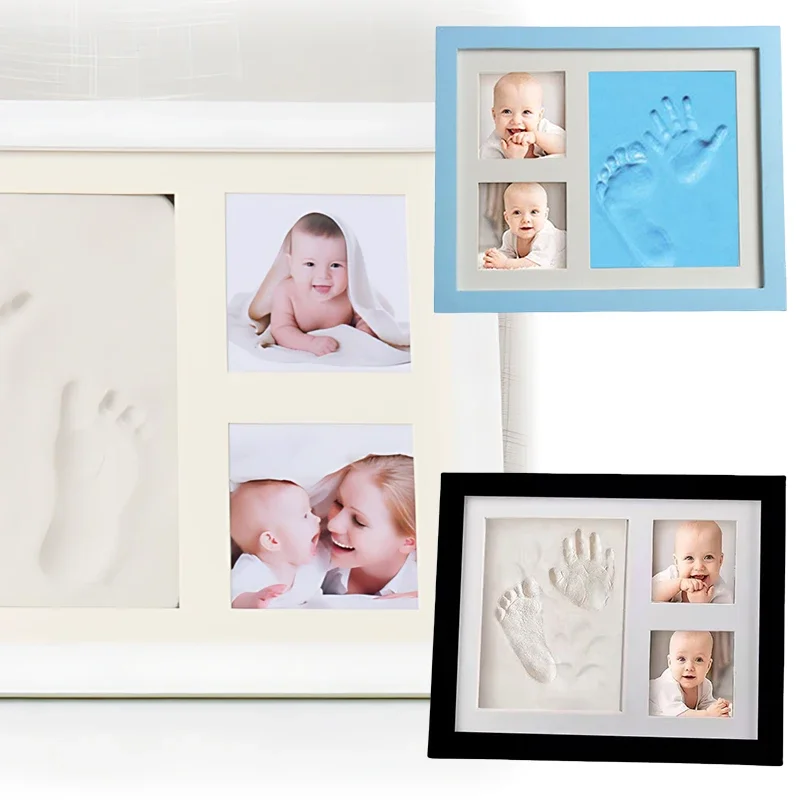 1PCS Baby Hand and Footprint Clay Placenta Souvenir Photo Frame Homemade Creative Photo Frame Pet Hand and Footprint Photo Frame