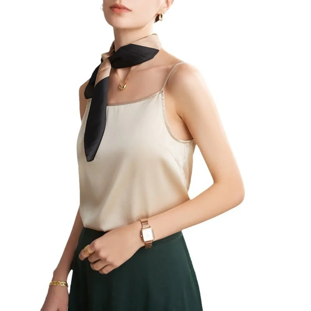 

Silk Camisole Women's Slim-fit Sexy Top Solid Color Niche Satin Inner And Outer Wear for Spring And Summer