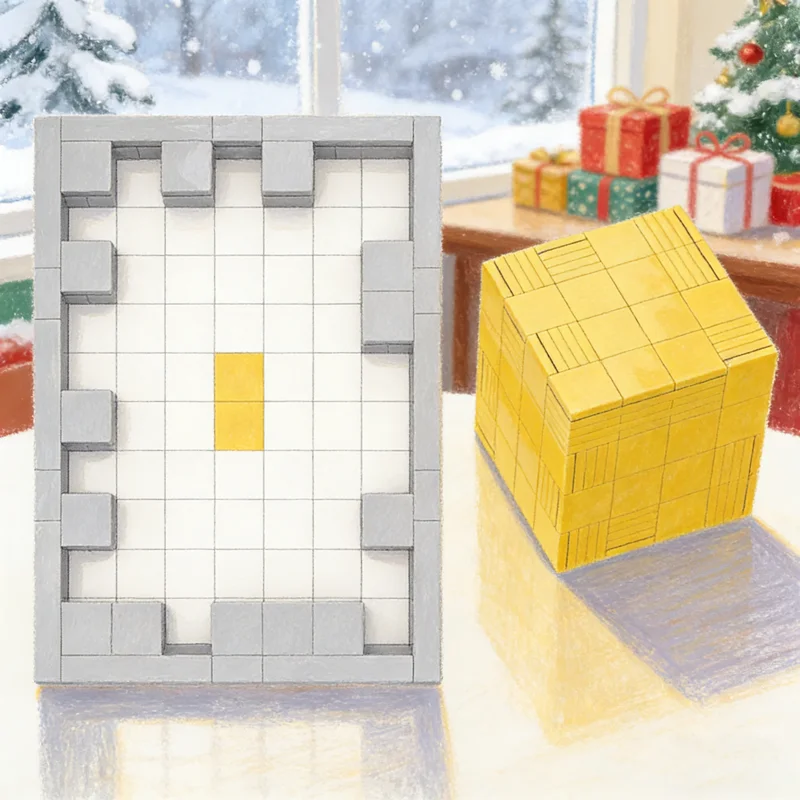 281pcs MOC Gear Tabletop Games Puzzles Cube Puzzle 3 Yellow Model Building Blocks Construction Festival Gifts Toy Idea Brick