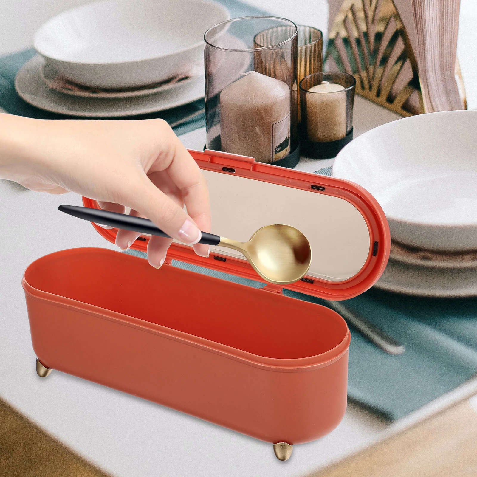 

Sealed Storage Box Clear Bins for Organizing Boxes with Lids Kitchen Portable Organizer