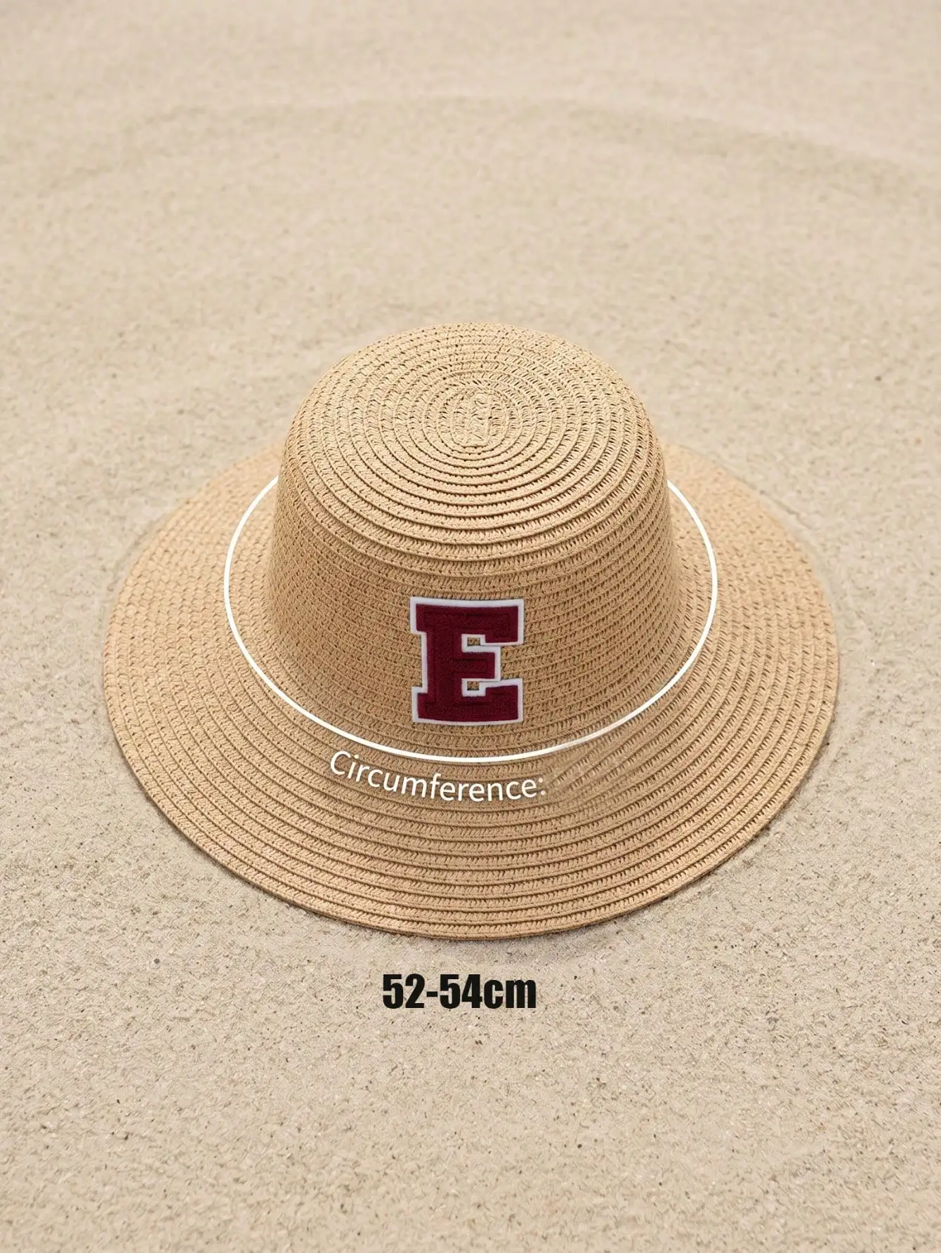 1Pc 3-8Y Boys Coffee Bow Straw Hat Woven Sun Hat Breathable Outdoor Beach Summer Shade Cap for Kids Daily Play Travel - view 6