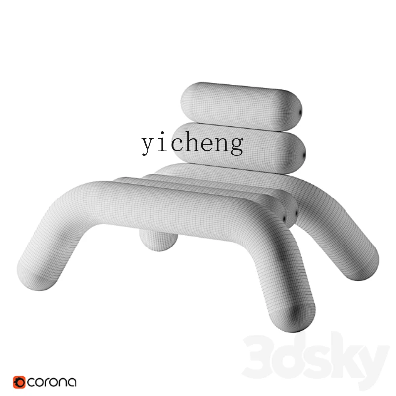 XL FRP Electroplating Special-Shaped Elbow Leisure Chair Line Stitching Reception Reception Chair