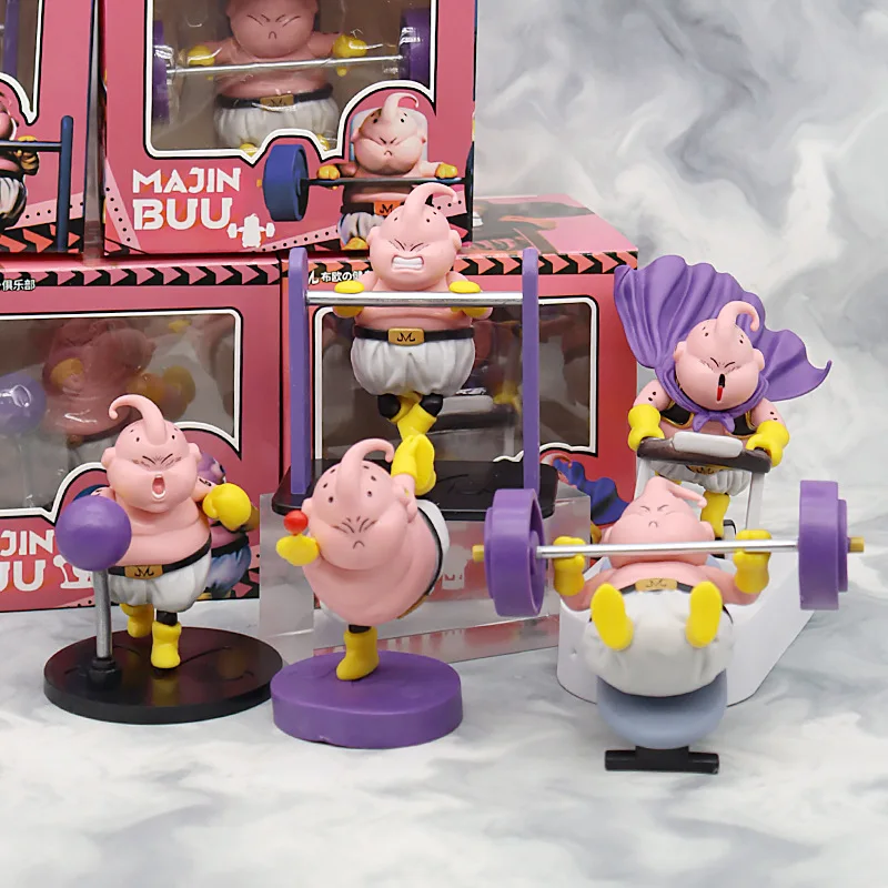 Cartoon Dragon Ball Z Fat Majin Buu DBZ Muscle Fitness Cute Boo Action Figure Model Collection Doll Funny Room Decoration Toys