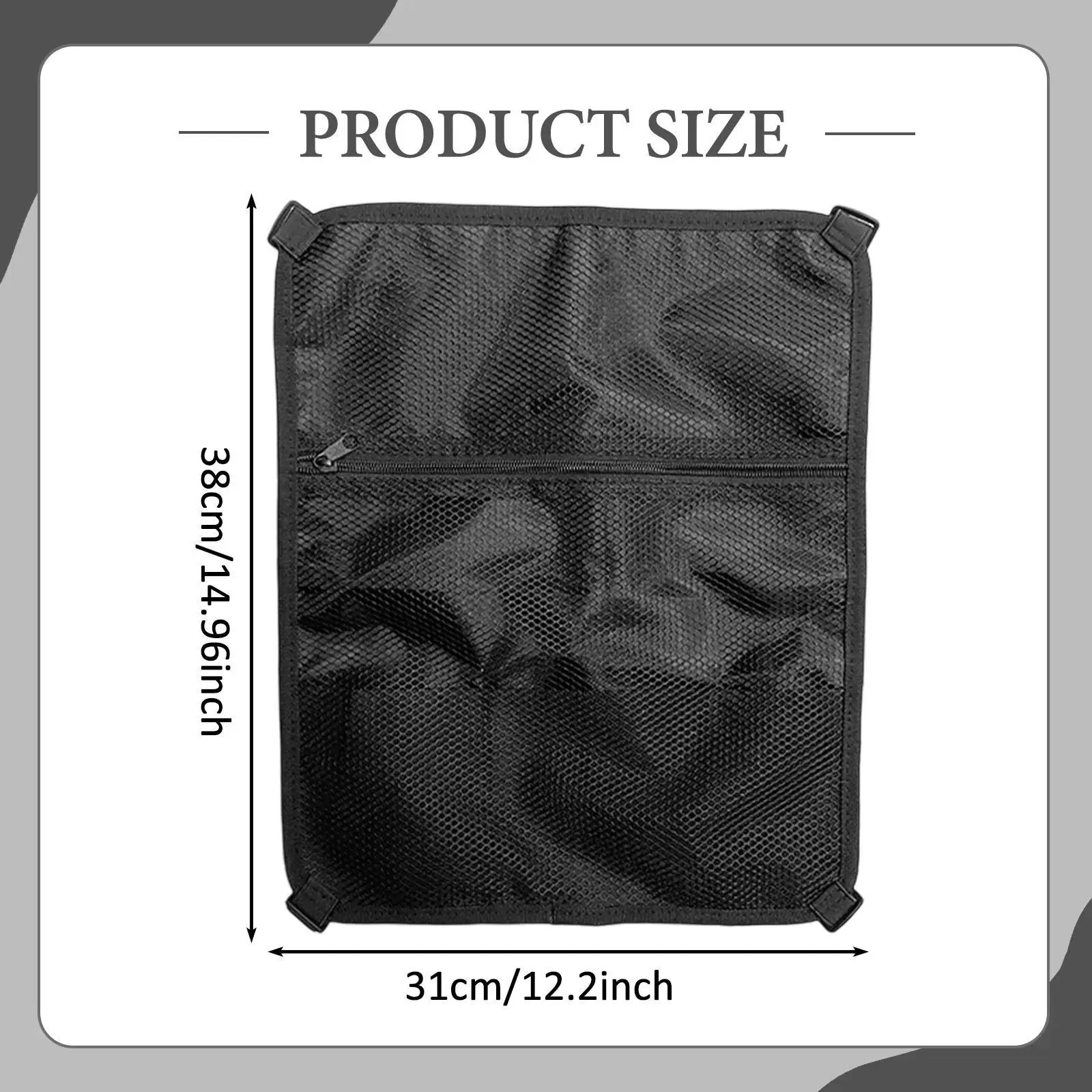 حقيبة سطح السفينة متعددة الاستخدامات، حقيبة تخزين شبكية بسحاب للأنشطة الخارجية والتجديف وركوب الأمواج والقوارب