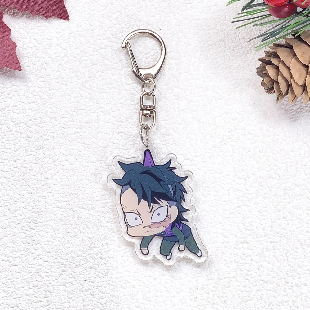 1/15Pcs Anime Figures Demon Slayer Keychain Accessories Acrylic Cute Charms Pendant For Bag Funny Key Holder Backpack Decoration