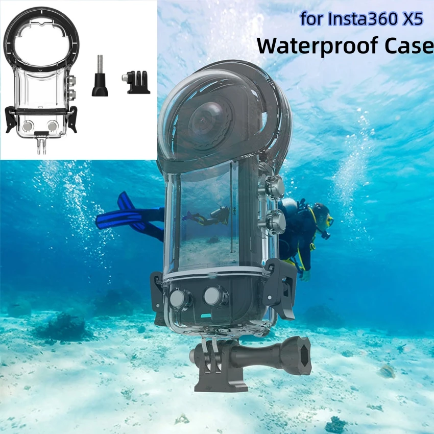 

For Insta360 X5 Panoramic Camera Diving Case PC Waterproof Case Accessories