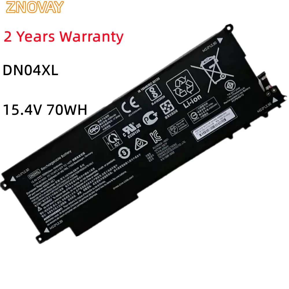 

ZNOVAY 70WH DN04XL Battery for HP ZBook X2 G4 3FB87UT 3WP24UT 3XP65UT 3XT78UT 3JY50UT 3FB84UT 3JY49UT 856843-850 HSTNN-DB7P New