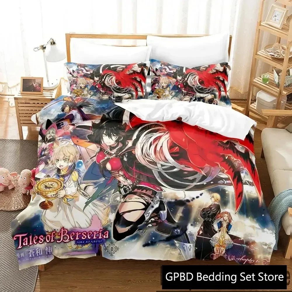 

3D Print Tales of Berseria Bedding Set Boys Girls Twin Queen King Size Duvet Cover Pillowcase Bed boys Adult Home Textileextile