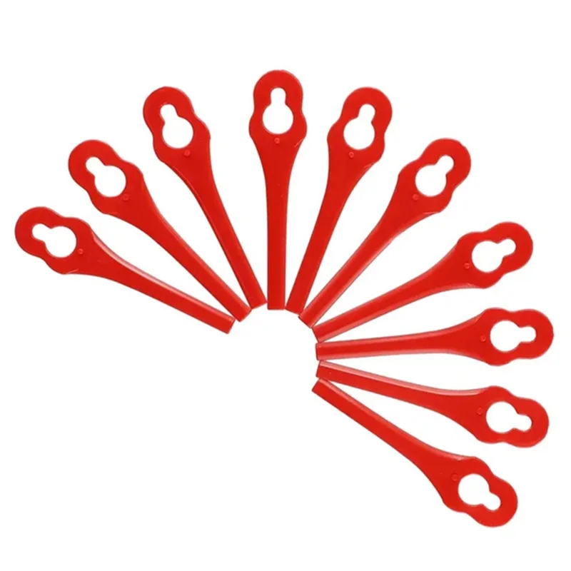 A70P For Garden Trimmer Replacement Accessories 40Pcs Plastic Mower Blades Blade Height 10X5mm Lawn Mower Blades