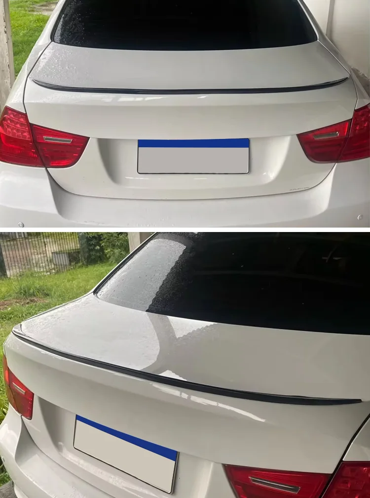 Für BMW Zubehör 3er Serie E90 E91 E30 E36 E46 F30 F31 G20 M3 Auto Heckklappenspoiler Flügel Lippe Hochglanz Schwarz – Detail 4