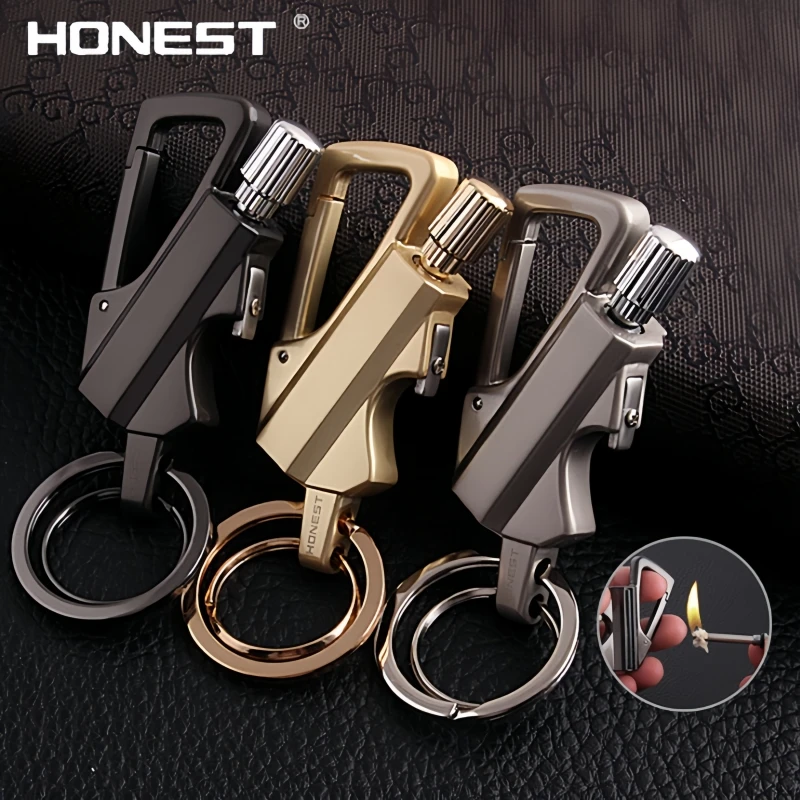 

Multi Functional Creative Keychain Lighter Beer Bottle Opener Outdoor Portable Igniter Smoking Accessories Men's Small Tools
