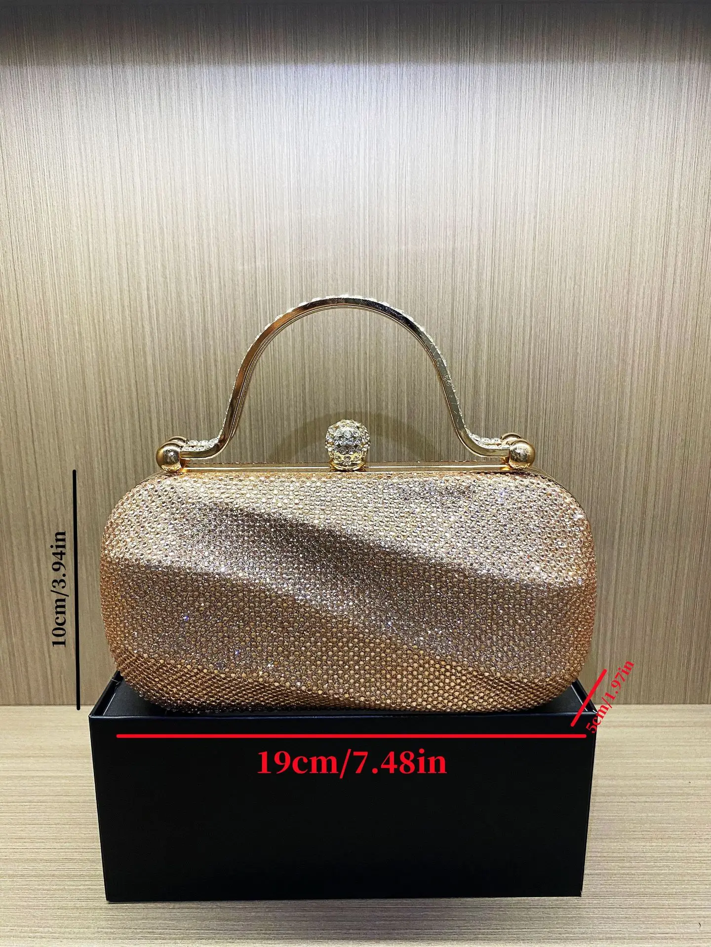 

Sparkling Sequin Dinner Bag with Exquisite Handheld Design, Luxury Round Buckle and Diamond Inlay