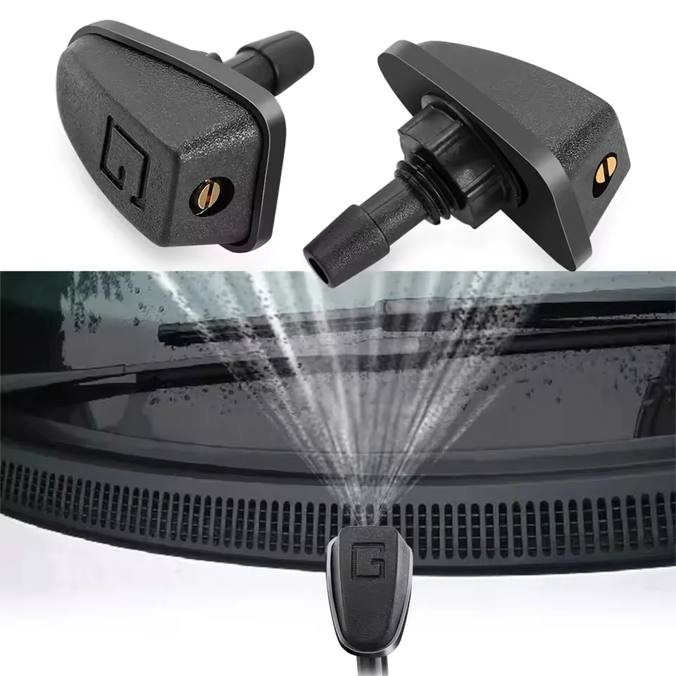 2-teilige universelle Einstellung für Auto-Frontscheibenwischer, Düse, Sprühgerät, Kits, Sprinkler, Wasser, Ventilator, Auslauf, Abdeckung, Unterlegscheibe, Auslass