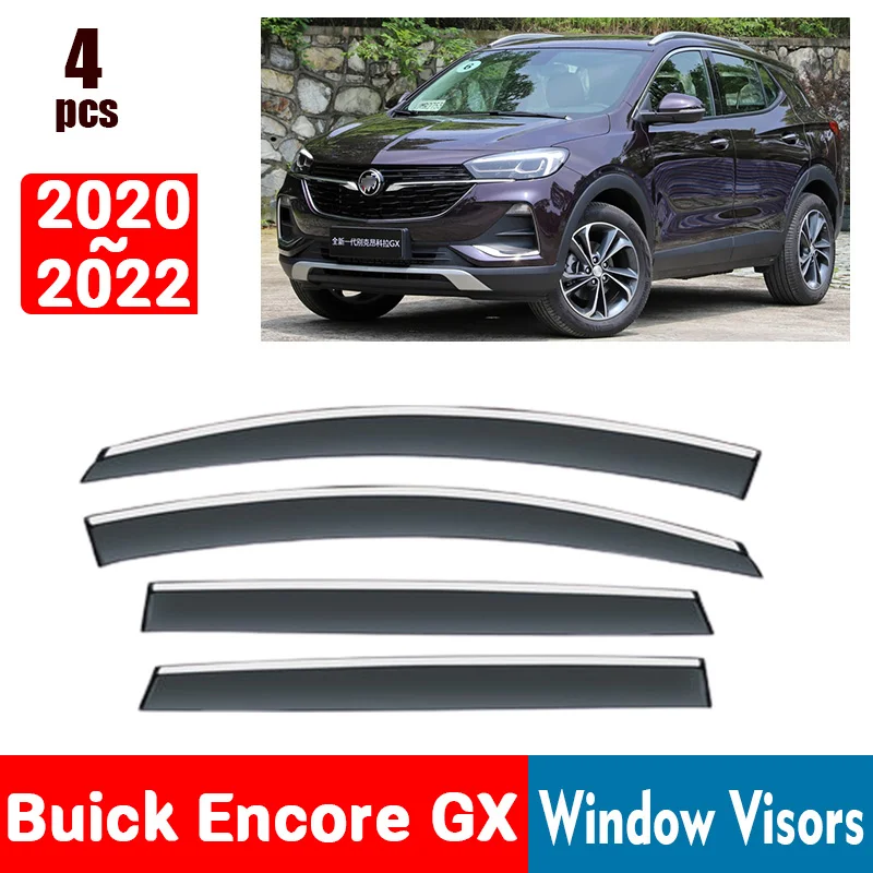 

FOR Buick Encore GX 2020-2022 Window Visors Rain Guard Windows Rain Cover Deflector Awning Shield Vent Guard Shade Cover Trim