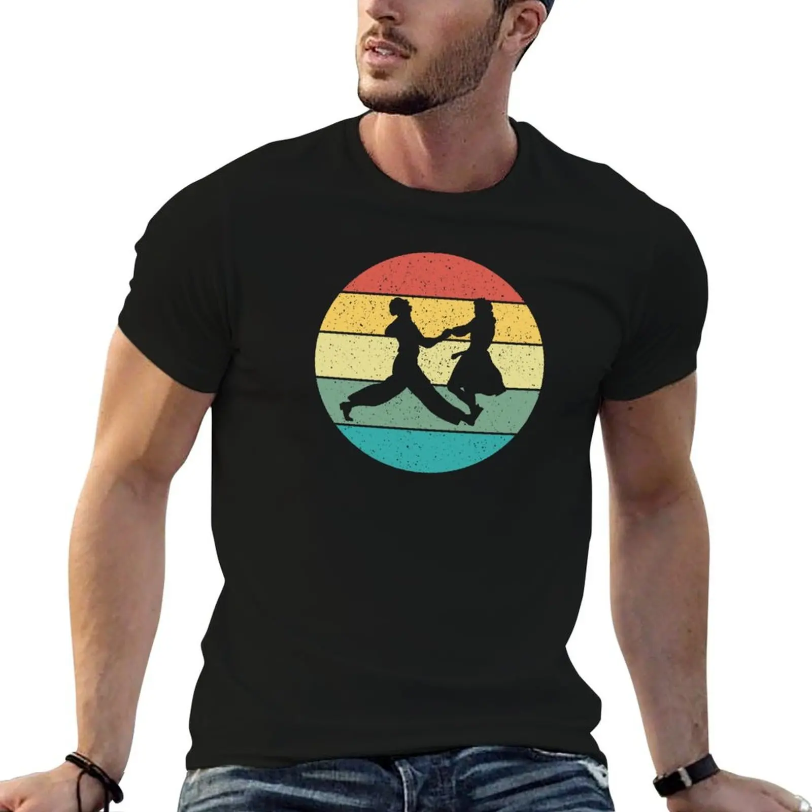 Retro Vintage Lindy Hop Swing Dancing Dancer T-Shirt cotton man t-shirts summer 2026 mens cotton t shirts