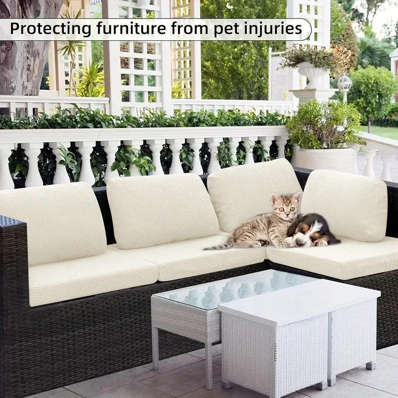 Outdoor Stretch Patio Sofa Kussenhoezen Protector Stretch Afneembare Bank Hoes voor Slaapkamer Kantoor Woonkamer Thuis