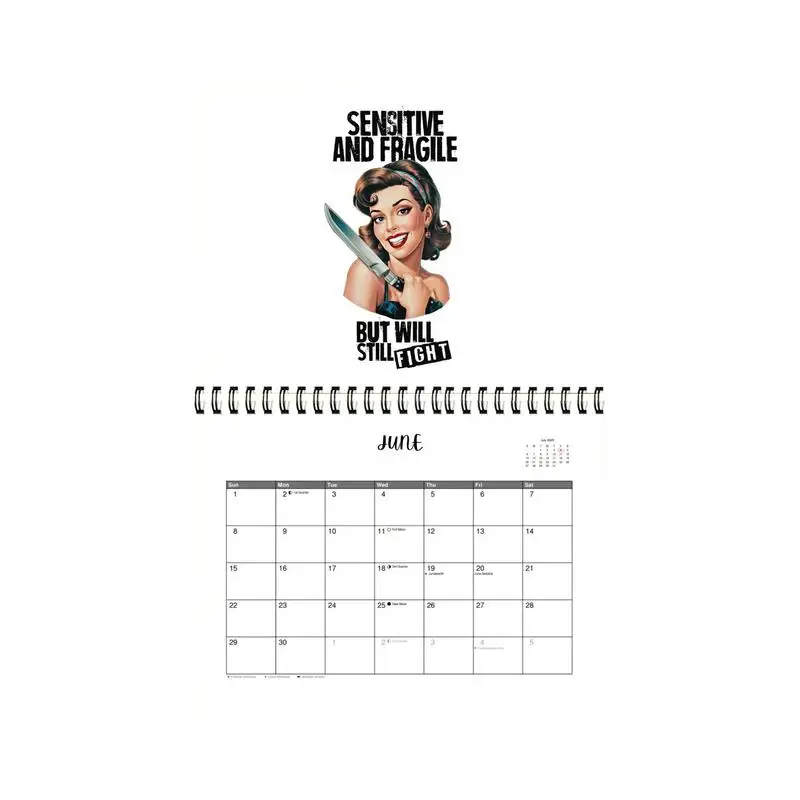 

Wall Calendar Housewife Family & Daily Organizer Featuring Housewife Images Thick & Sturdy Paper Size 9.84x7.48x0.2 Inches For