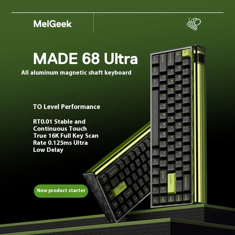 Imagem -02 - Melgeek Made68 Interruptor Ultra Magnético Teclado de Alumínio Chave Completa 16k Personalizado Esports Jogo Teclado pc Gamer Contração Fearless