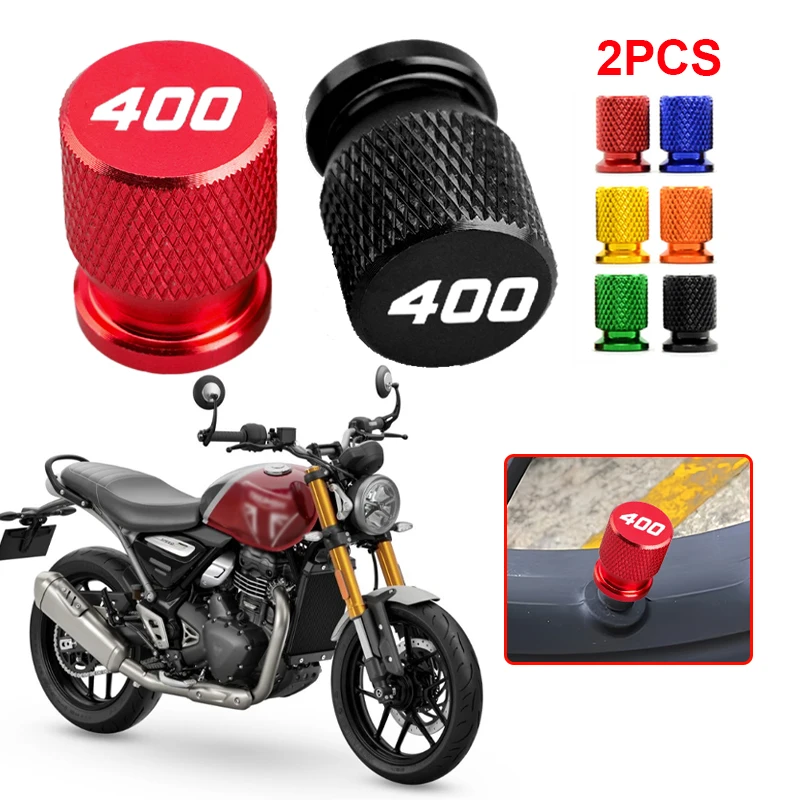 Motorcycle Tire Valve Air Port Stem Cover Cap Plug CNC Accessories Fit For Scrambler400 X Speed400 Scrambler 400X Speed 400