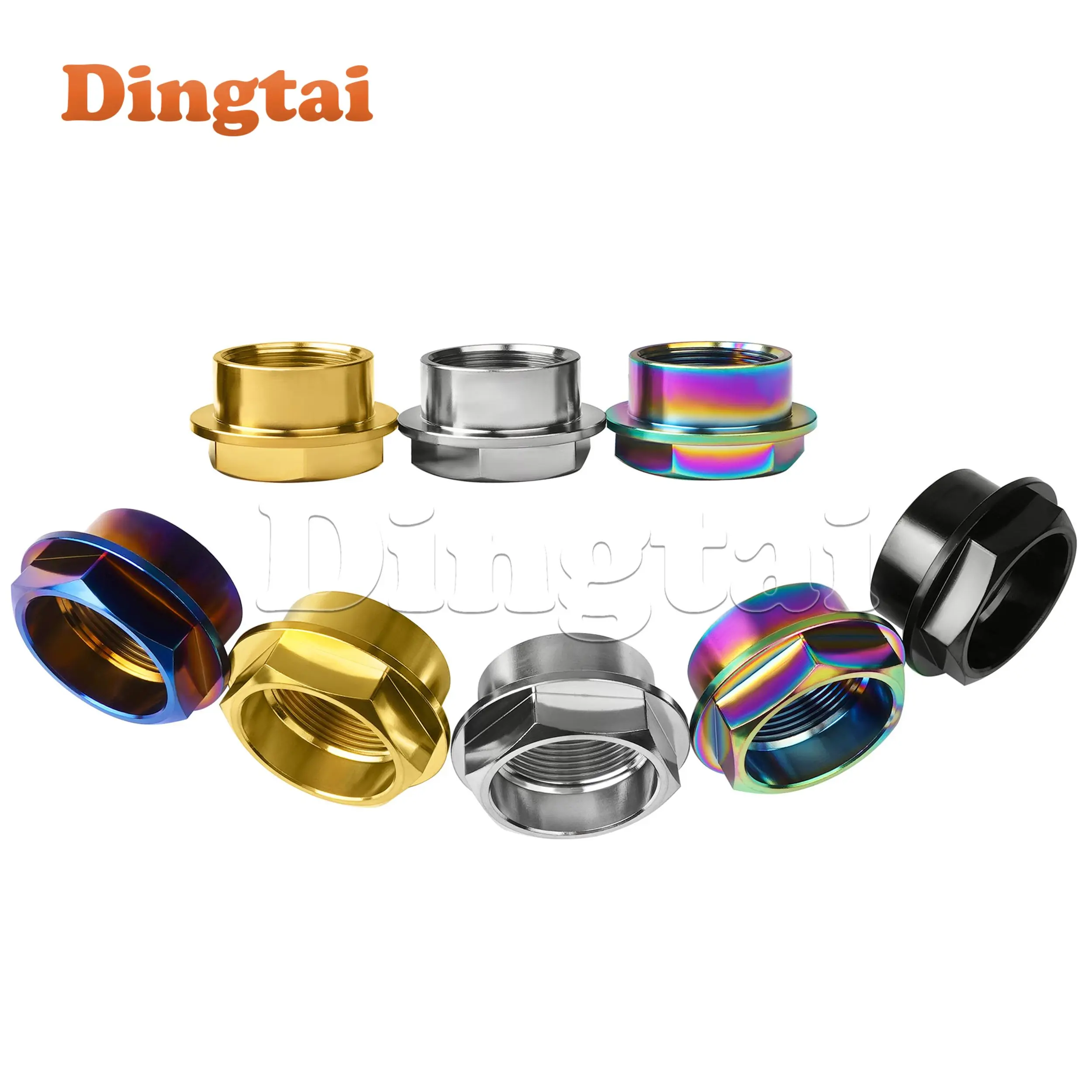 Dingtai ไทเทเนียมหน้าแปลน Nuts M25 x Pitch1.25mm ล้อหน้าเพลาสําหรับรถจักรยานยนต์ DUCATI