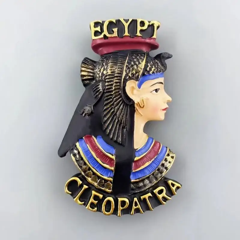 Creative three-dimensional hand drawn Egyptian cultural tourism souvenirs, adorned with Cleopatra magnets and refrigerator stick