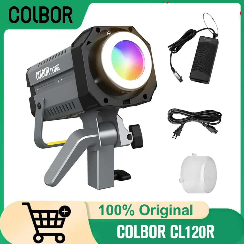 

COLBOR CL120R RGB 120 Вт COB светодиодный светильник для видеосъемки M/G баланс 2700 ~ 6500K CRI96 + студийный светильник 13 световых эффектов для киносъемки в прямом эфире