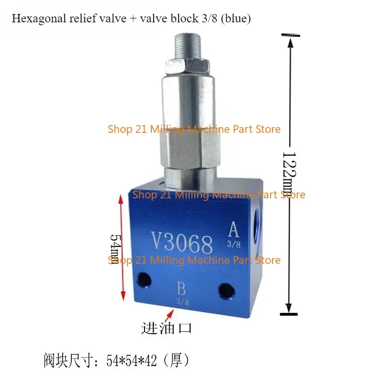 Pressure regulating valve V3068 Manually regulated hydraulic valve Relief valve