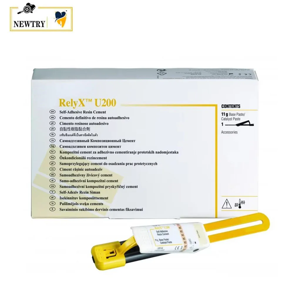 Dental Relyx U200 Self Adhesive Resin Cement Automix Glue Dual Curing Composite Restorative Bonding Paste Transparent A2 Shade