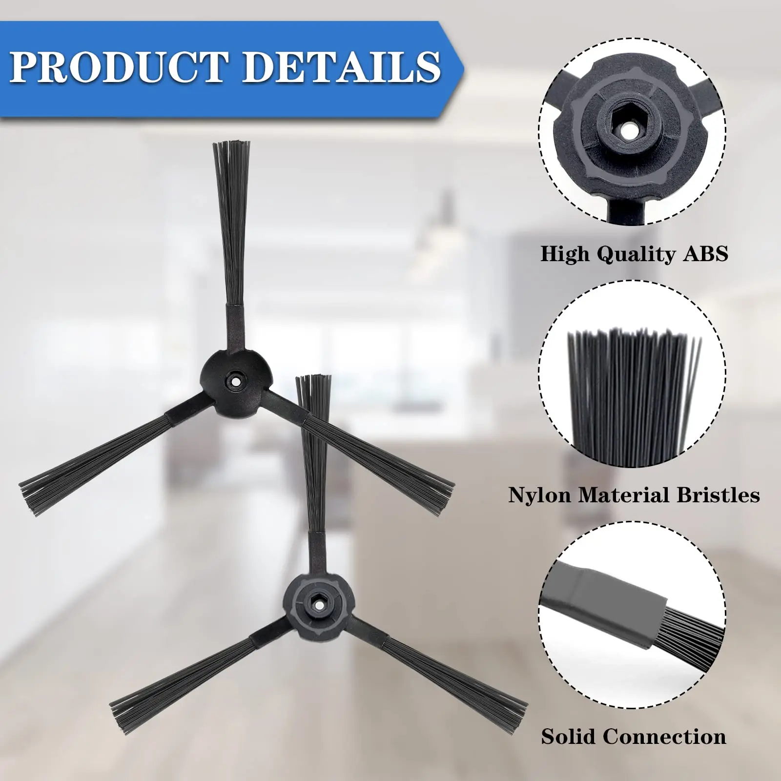 Lot de 6 brosses latérales pour aspirateur ILIFE V3/V5/V5S/V3S/Horizon A4/A4S/V50/V55/X5, accessoires et consommables