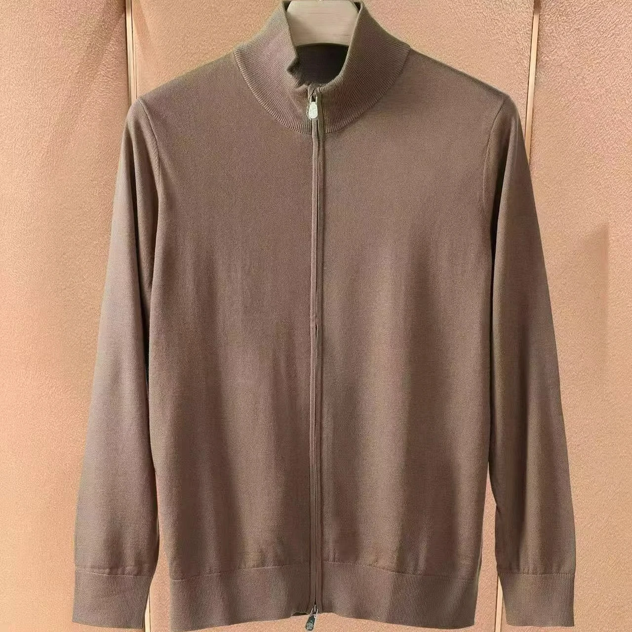 إيطاليا BC الرجال الخريف والشتاء موضة جديدة نصف سستة الوقوف الرقبة محبوك سترة رجال الأعمال عادية كم طويل سترة #2