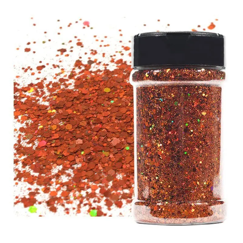100 g superglänzendes holografisches klobiges Glitzerpulver zum Basteln von Epoxidharzbechern