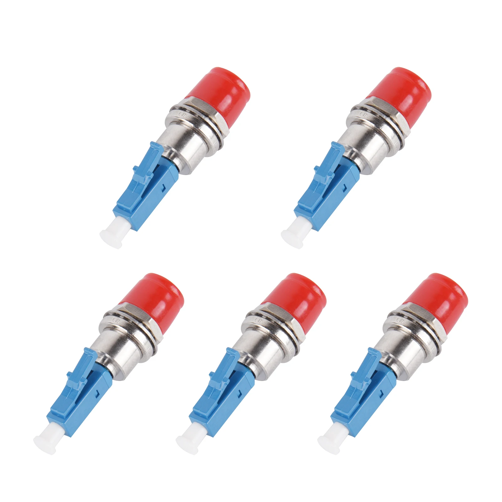 

5Pcs Fiber Optic APC/UPC FC/LC/SC/ST Male/Female to UPC LC/SC/FC/ST Female Adapter Single-mode Converter Hybrid Connector