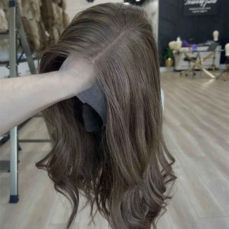 

Высококачественный парик омбре коричнево-блонд с HD-лоскутным краем, имитирующий натуральный рост волос, с предварительно выкорябленной линией роста, из смеси синтетических и натуральных волос, модный волнистый парик-боб